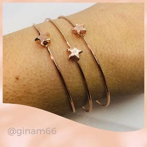 New Three Star, Rose Gold Bangle. Last Set